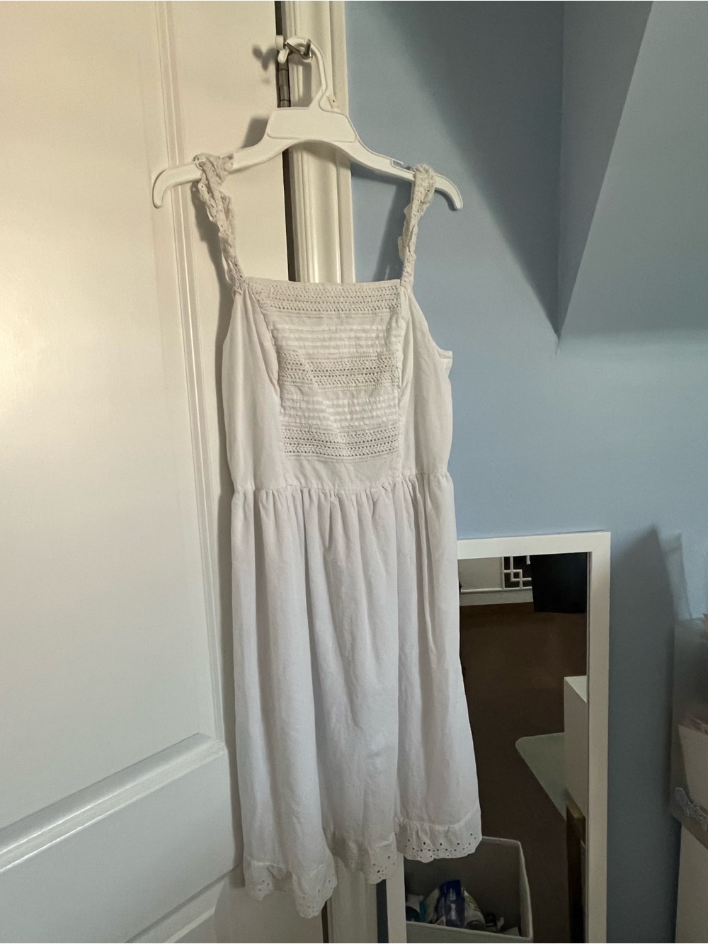 White Crochet Strap Sundress